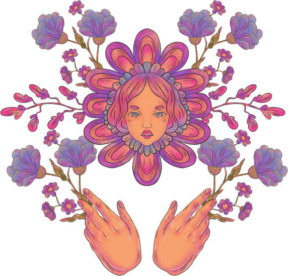 Psychedelic Portrait of a Girl